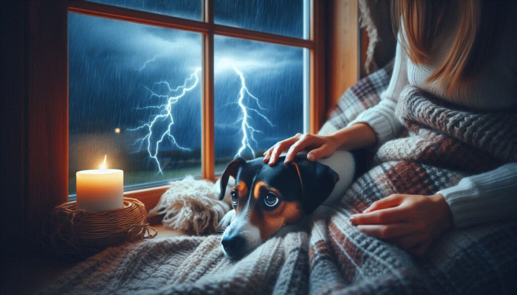 Stop a Dog from being afraid of Thunderstorms